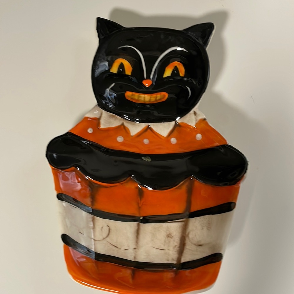 Spoon rest. Black cat Halloween
